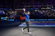 Roger Federer at the 2022 Laver Cup in London.